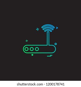 Wifi router icon design vector 