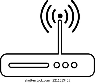Diseño de iconos de enrutador Wifi. Ilustración vectorial en white.eps
