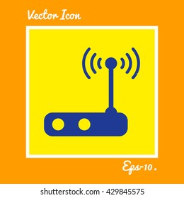 Wi-Fi Router Icon. Eps-10.