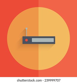 WI-FI Router icon Flat Design