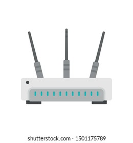 Wifi router icon. Flat illustration of wifi router vector icon for web design