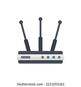 Wifi router icon. Flat illustration of Wifi router vector icon isolated on white background
