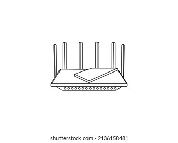 Wifi router icon in flat style Design. Broadband vector illustration on white business isolated. Internet connection business concept. professional illustration. Creative Vector art Design. Best vecto