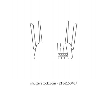 Wifi router icon in flat style Design. Broadband vector illustration on white business isolated. Internet connection business concept. professional illustration. Creative Vector art Design. Best vecto