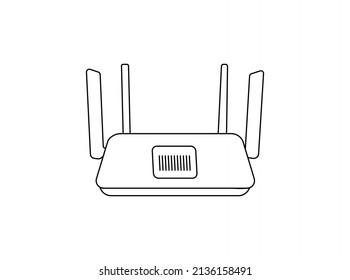 Wifi router icon in flat style Design. Broadband vector illustration on white business isolated. Internet connection business concept. professional illustration. Creative Vector art Design. Best vecto
