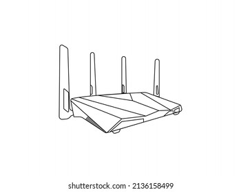 Wifi router icon in flat style Design. Broadband vector illustration on white business isolated. Internet connection business concept. professional illustration. Creative Vector art Design. Best vecto