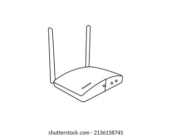 Wifi router icon in flat style Design. Broadband vector illustration on white business isolated. Internet connection business concept. professional illustration. Creative Vector art Design. Best vecto