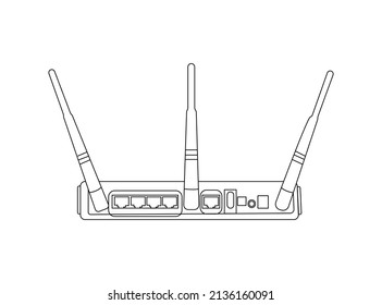 Wifi router icon in flat style Design. Broadband vector illustration on white business isolated. Internet connection business concept. professional illustration. Creative Gaming Vector  router Design