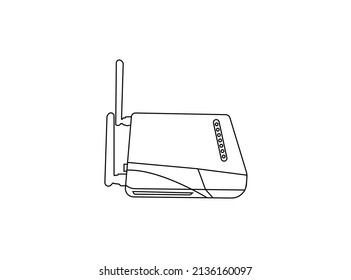 Wifi router icon in flat style Design. Broadband vector illustration on white business isolated. Internet connection business concept. professional illustration. Creative Gaming Vector  router Design