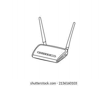 Wifi router icon in flat style Design. Broadband vector illustration on white business isolated. Internet connection business concept. professional illustration. Creative Gaming Vector  router Design