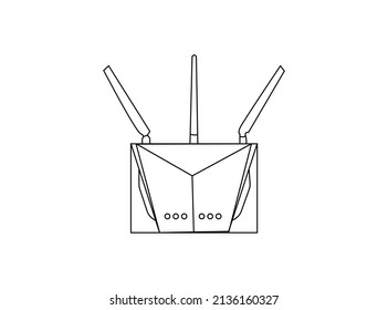Wifi router icon in flat style Design. Broadband vector illustration on white business isolated. Internet connection business concept. professional illustration. Creative Gaming Vector  router Design