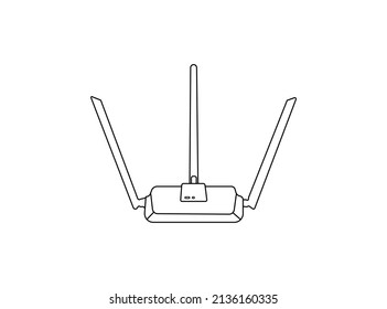 Wifi router icon in flat style Design. Broadband vector illustration on white business isolated. Internet connection business concept. professional illustration. Creative Gaming Vector  router Design