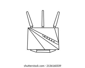 Wifi router icon in flat style Design. Broadband vector illustration on white business isolated. Internet connection business concept. professional illustration. Creative Gaming Vector  router Design