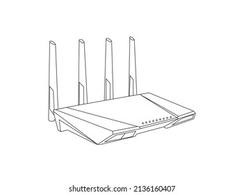 Wifi router icon in flat style Design. Broadband vector illustration on white business isolated. Internet connection business concept. professional illustration. Creative Gaming Vector  router Design