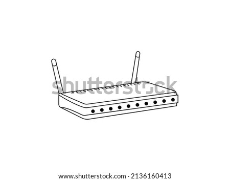 Wifi router icon in flat style Design. Broadband vector illustration on white business isolated. Internet connection business concept. professional illustration. Creative Gaming Vector  router Design