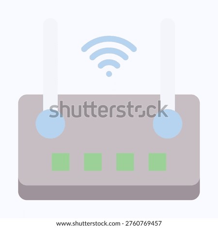 Wifi Router Icon, Flat style vector icon, 