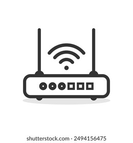 Wifi router icon isolated flat style vector illustration on white background.