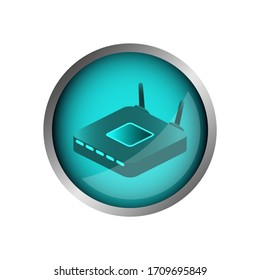 Icono del router Wifi. Idóneos iconos de color isométrico para aplicaciones web y móviles. ilustración vectorial.