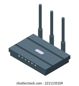 Wifi router icon isometric vector. Modern internet. Wireless hub