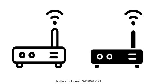 Wifi Router Symbol. für mobiles Konzept und Webdesign. Vektorgrafik