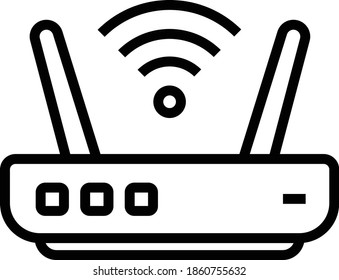 Wifi Router Icon. wifi modem vector icon. Modern, simple flat vector illustration for web site or mobile app. Vector Illustration Design