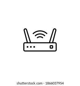 Wifi Router Icon. wifi modem vector icon. Modern, simple flat vector illustration for web site or mobile app. Vector Illustration Design