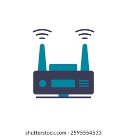 Wifi router icon moder flat design
