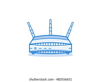 Wi-fi router icon. Network device series vector illustration