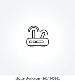 Wi-Fi router icon on white background