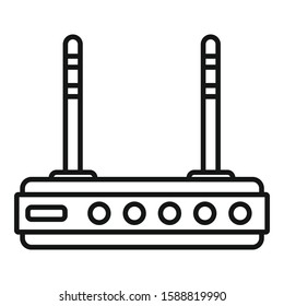 Wifi router icon. Outline wifi router vector icon for web design isolated on white background