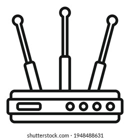 Icono de enrutador Wifi. Icono de vector del router Wifi de contorno para diseño web aislado en fondo blanco