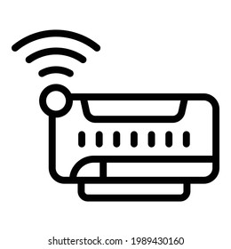 Wifi router icon. Outline Wifi router vector icon for web design isolated on white background