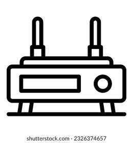 Wifi router icon outline vector. Store laptop. Business online