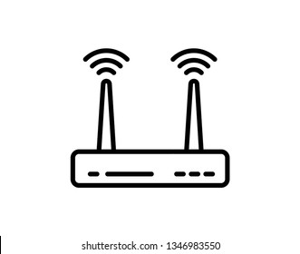 Wi-Fi router icon representing wireless internet connectivity and network access