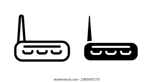 Wifi router icon set. Collection of vector symbol in trendy flat style on white background.