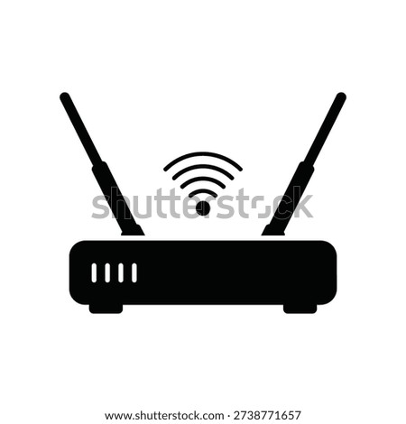 Wi-Fi router icon silhouette vector illustration isolated