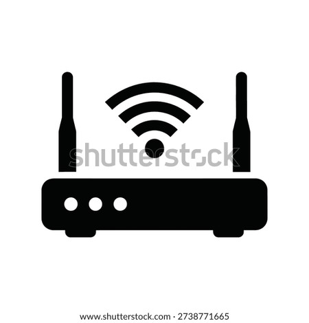 Wi-Fi router icon silhouette vector illustration isolated