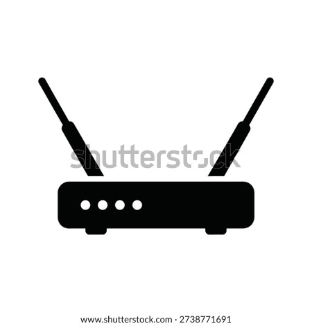 Wi-Fi router icon silhouette vector illustration isolated