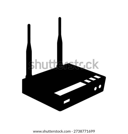 Wi-Fi router icon silhouette vector illustration isolated