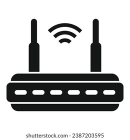 Wifi router icon simple vector. Smart office. Computer data internet