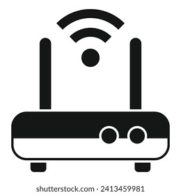 Wifi-Router Symbol einfache Vektorgrafik. Speicher-Cloud-Technologie. Digitale Internetdaten