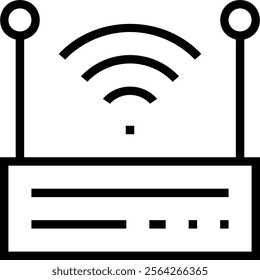 wifi router icon. Thin linear style design isolated on white background