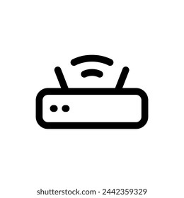 Wifi Router icon in trendy outline style isolated on white background. Wifi Router silhouette symbol for your website design, logo, app, UI. Vector illustration, EPS10.