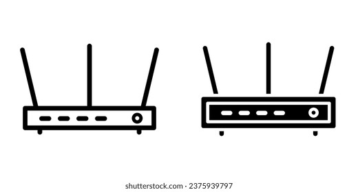 plantilla de diseño de vectores de iconos de encaminador wifi simple y moderno