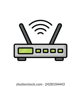 wifi router icono vector plantilla de diseño simple y limpio