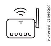 wifi router icon vector illustration logo design