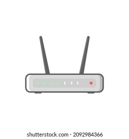 Icono del router Wifi ilustración vectorial aislada en fondo blanco, diseño de estilo plano para camiseta, pegatina, elemento logotipo, etc.