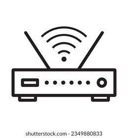 diseño del logotipo de la ilustración del vector del icono del router wifi