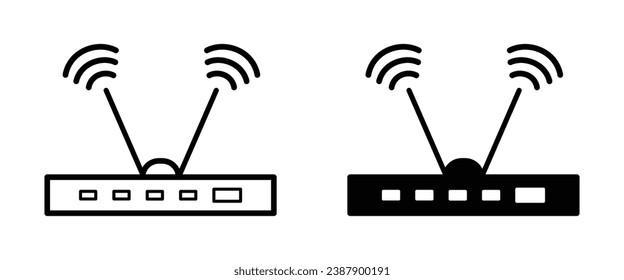 Diseño de Ilustración del Icono del Icono del Router Wifi