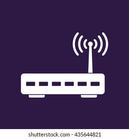 Wifi router icon . Vector illustration